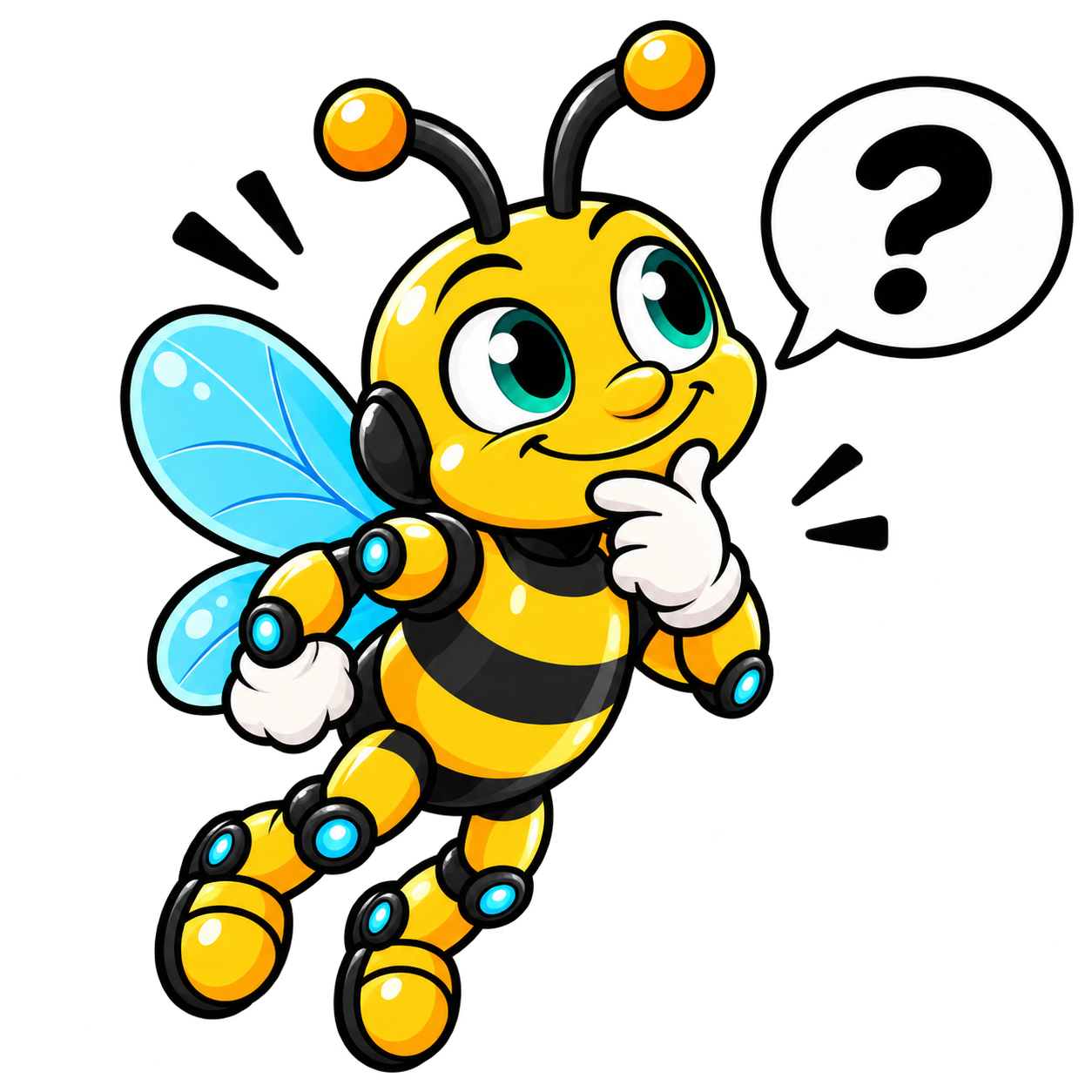Websting bee thinking about a question