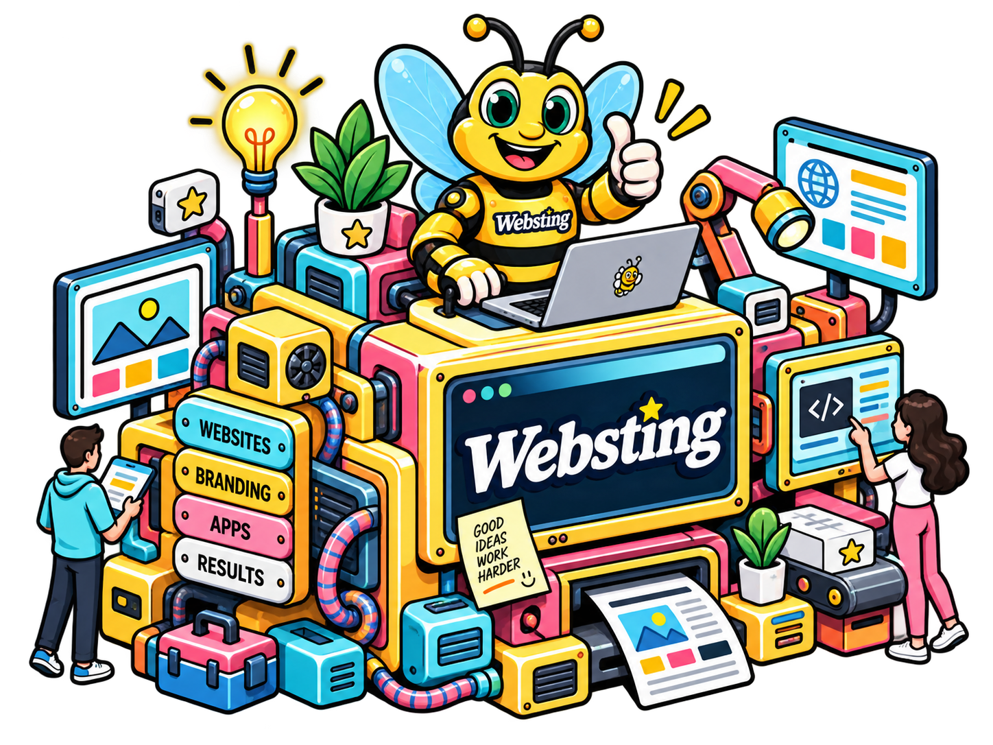 Websting bee building websites in a playful workshop