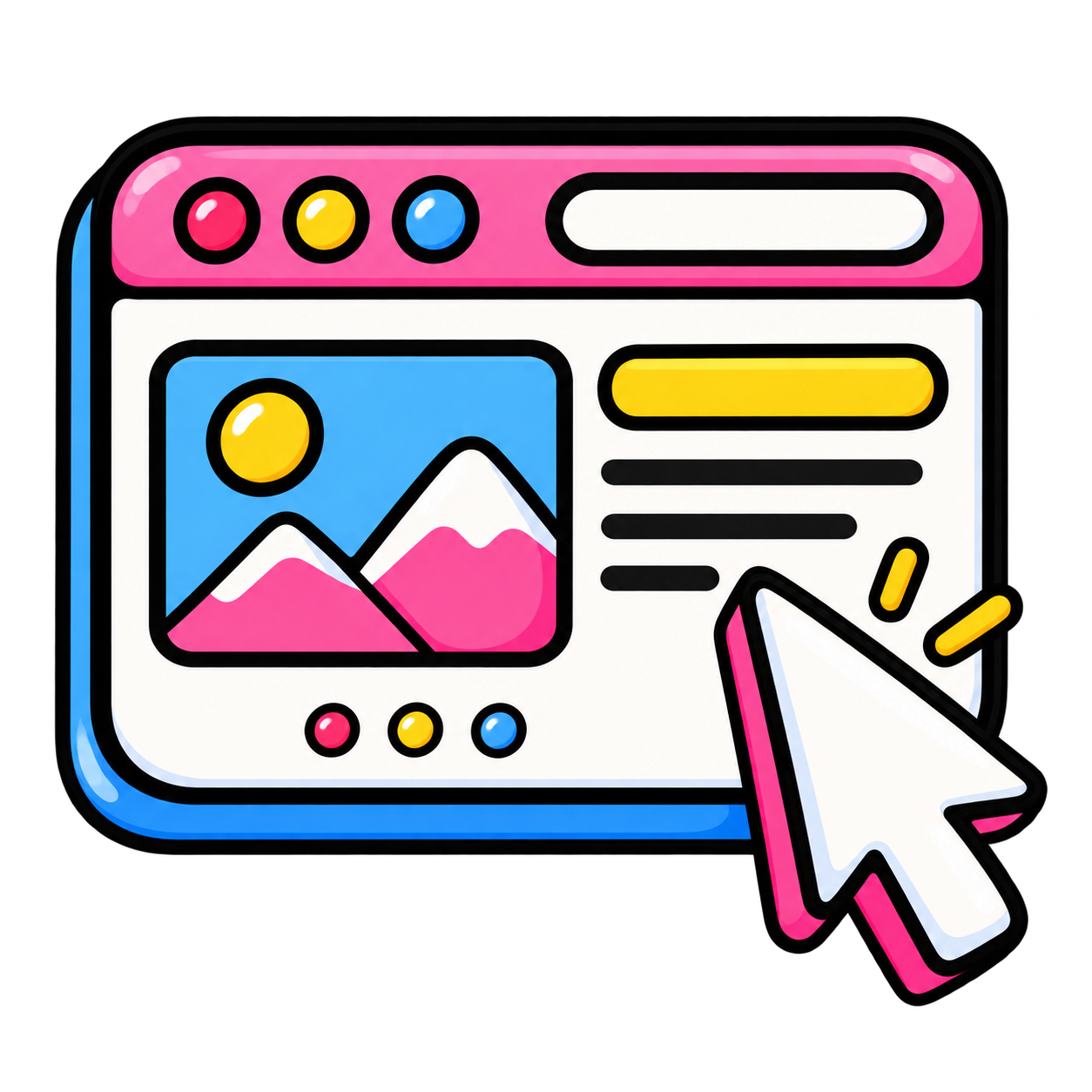 One-page website illustration