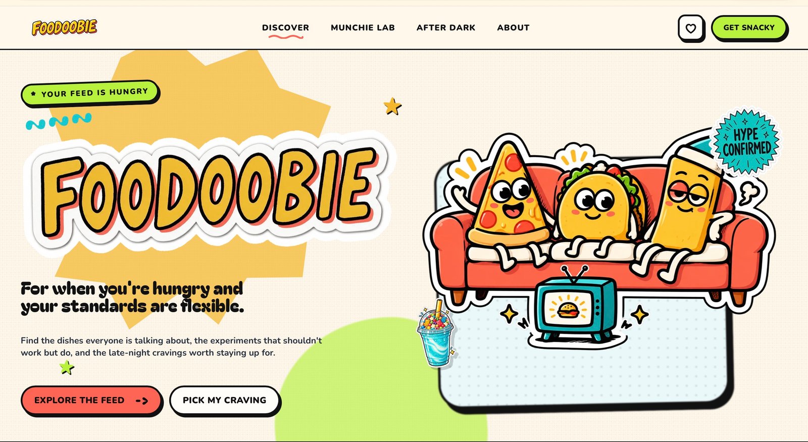 Foodoobie website homepage